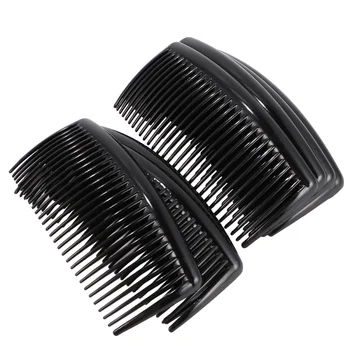 

24 Pcs/1 Pack Plastic Side Hair Combs Fashion 27 Teeth Comb Hairdressing Combs for Women Lady Girl (Black)