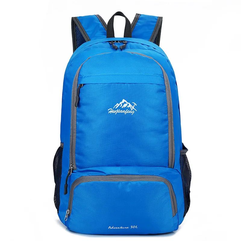 Путешествия альпинизм мужские и женские рюкзаки сумки водонепроницаемый походные рюкзаки Открытый Кемпинг Спорт сумка рюкзак Складные повседневные сумки - Цвет: Синий цвет