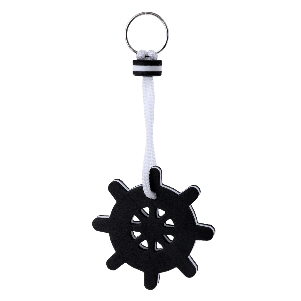 

Steering Wheel Shaped Marine Boating Keyring Floating Key Ring Float