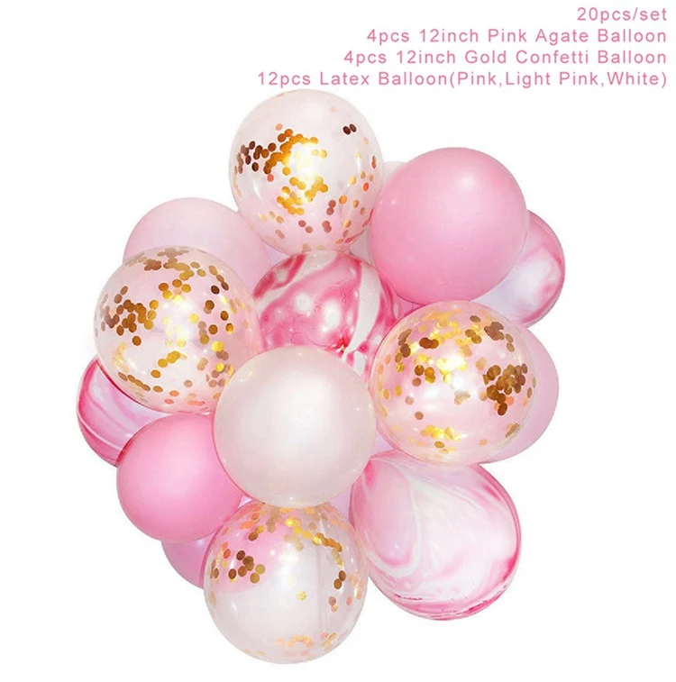 PATIMATE 3-й день рождения воздушные шары для украшения вечеринок 3 лет синий Мальчик номер воздушный шар из фольги Гелиевый шар вечерние принадлежности розовый девочка - Цвет: Balloon pink 20pcs