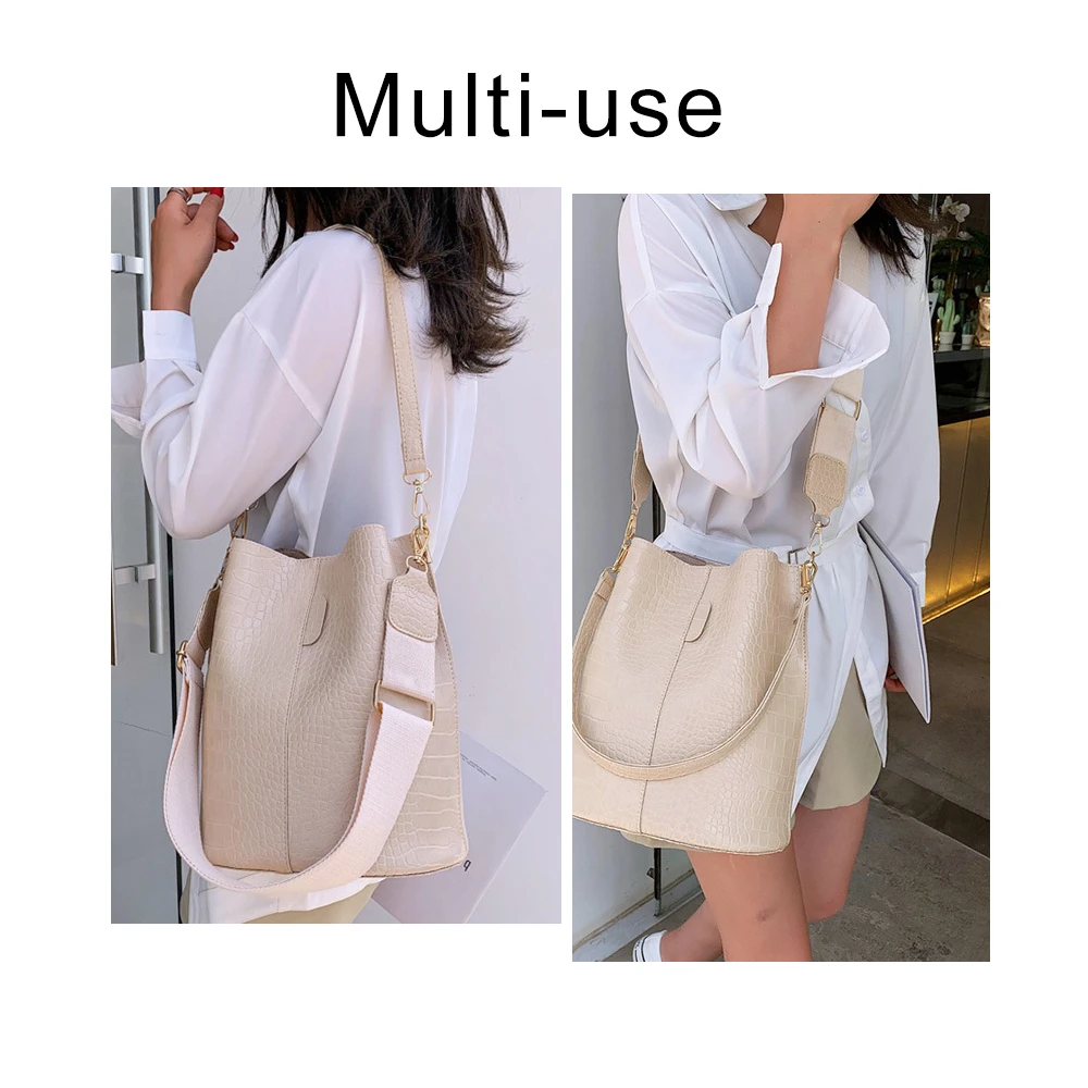  Women Alligator Pattern Over the Shoulder Bag Big capacity Capacious Bag Retro Elegant Shopping Bag - 4000270090164