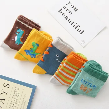 

5 Pair Autumn Cute Cartoon Baby Socks 3D Animal Cartoon Infants Socks Cotton Socks For Newborn Girl Boy Toddlers Wholesale