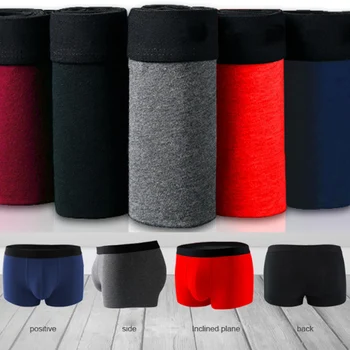 

Underpants High Quality Boxers Solid Men's Underwear Hot Sale Man Boxer Comfortable Male Panties 4PCS/Lot Breathable Cotton