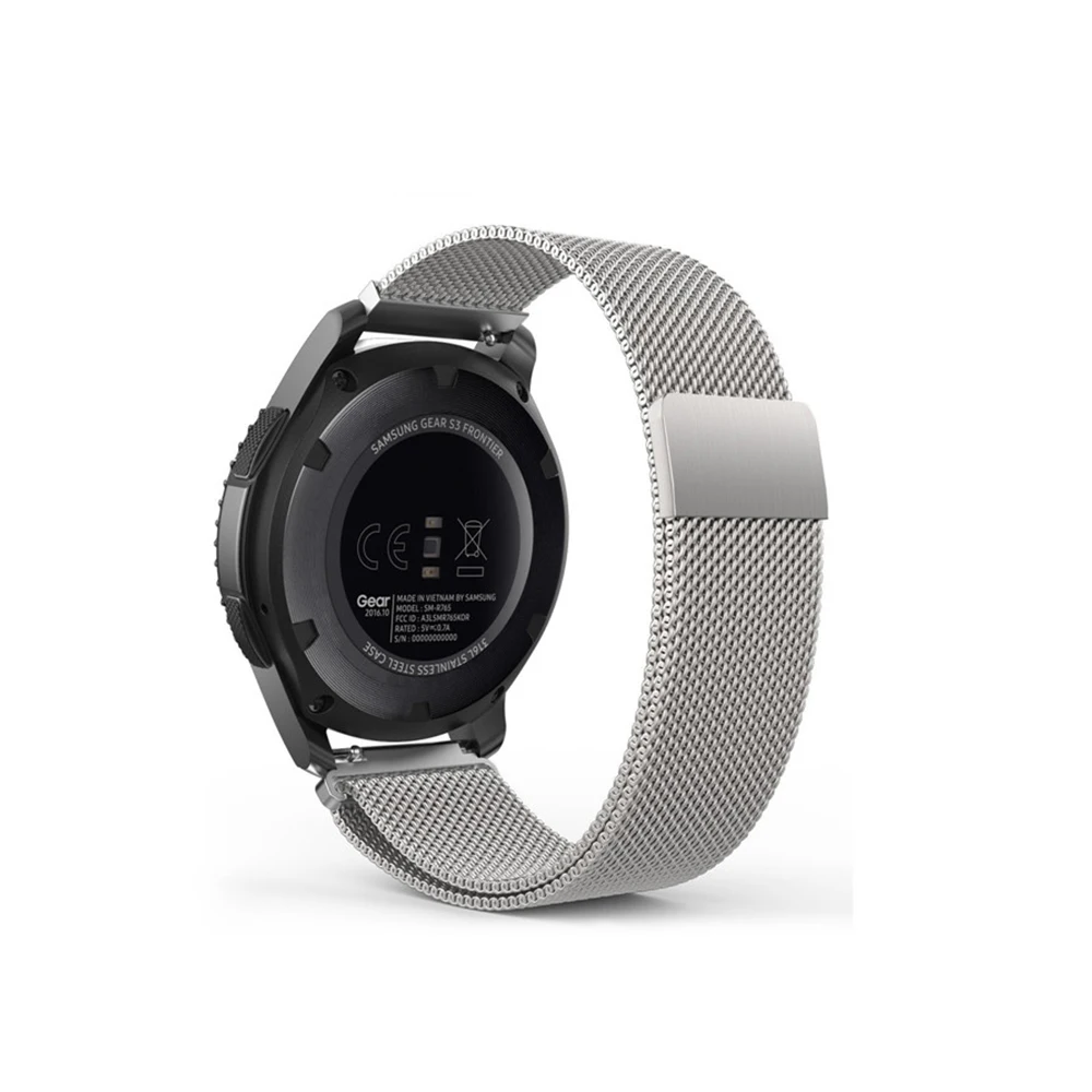 20 мм Миланский ремешок для samsung Galaxy Watch gear S2 huawei Watch 2 и Pulseira Amazfit Bip ремешок для часов