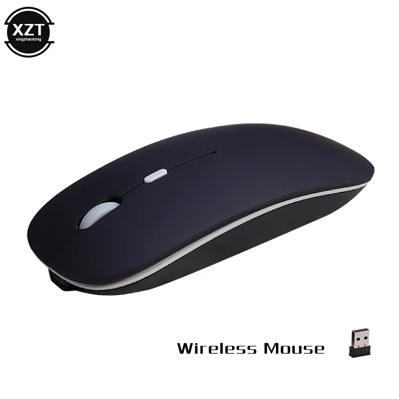 NO Bluetooth Новая беспроводная Bluetooth мышь компьютерные мыши Бесшумная перезаряжаемая эргономичная мышь 2,4 ГГц USB оптическая мышь для ноутбука ПК - Color: NO Bluetooth