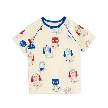 

Bobomoon-MR 2020 New Summer Children's Clothing Cotton Animal Baby Boys Girls Thanksgiving Outfits Cute Short-sleeved TSHIRT