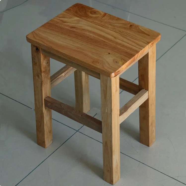 

Manufacturers Direct Selling Wholesale Restaurant Canteen Oak Pine Wood Stool Solid Wood Small Square Stool Training Stool Stude
