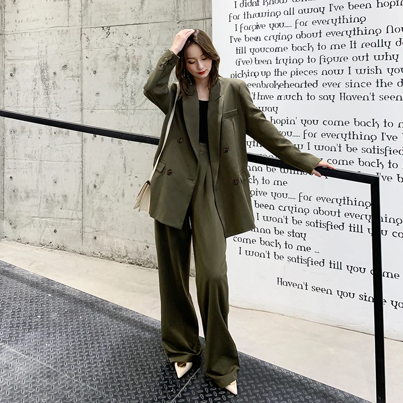 Women Suits Office Lady Blazer Set 