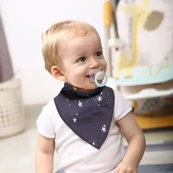 

8 Pcs/set Baby Boys Girls Triangle Bibs Adjustable Snaps Infant Saliva Towel