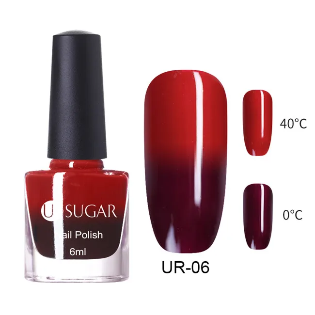 Glitter6 Ur Sugar 6 мл черный карамельный цвет лак для ногтей Быстросохнущий лак для ногтей долговечный базовый цвет маникюр DIY дизайн - Цвет: Glitter6