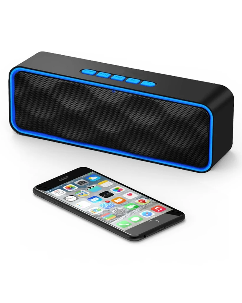 Портативный Настольный Bluetooth динамик ABS Hi-Fi стерео звуковая коробка богатый бас громкоговоритель Громкая связь вызова, USB палка, TF карта, AUX