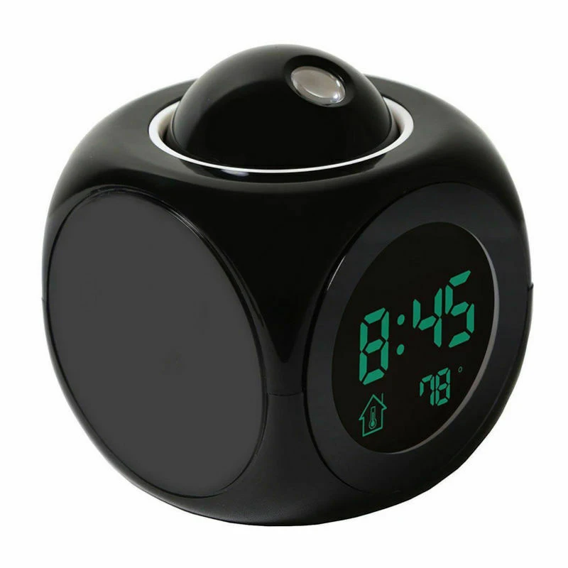 

Digital Projection Alarm Clock Ceiling Projection LCD Voice Report Weather Station Thermometer Digital Alarm Clock Home Decor