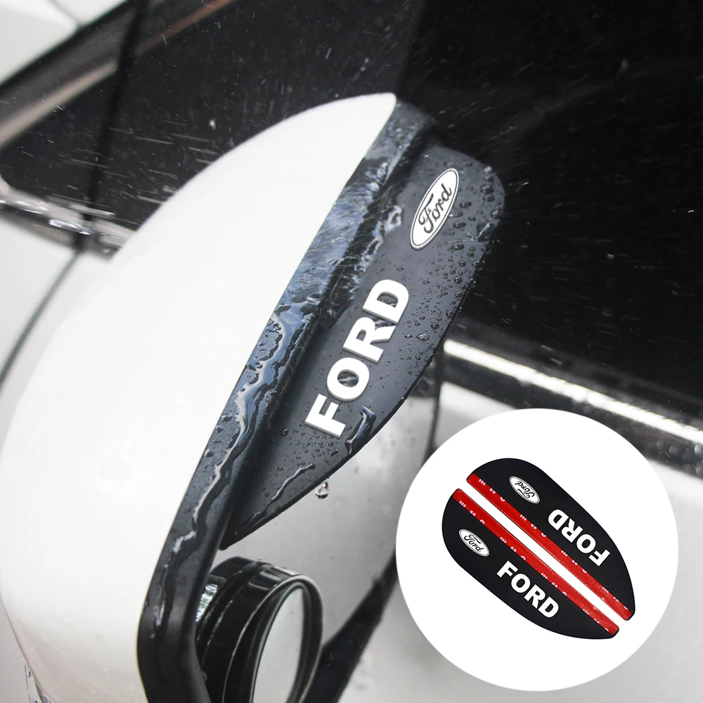 

2PCS Soft Rubber Flexible Car Rearview Mirror Rainproof Eyebrow For Ford Fiesta EcoSport ESCORT Ranger Mondeo MustangÂ FOCUS 2 3