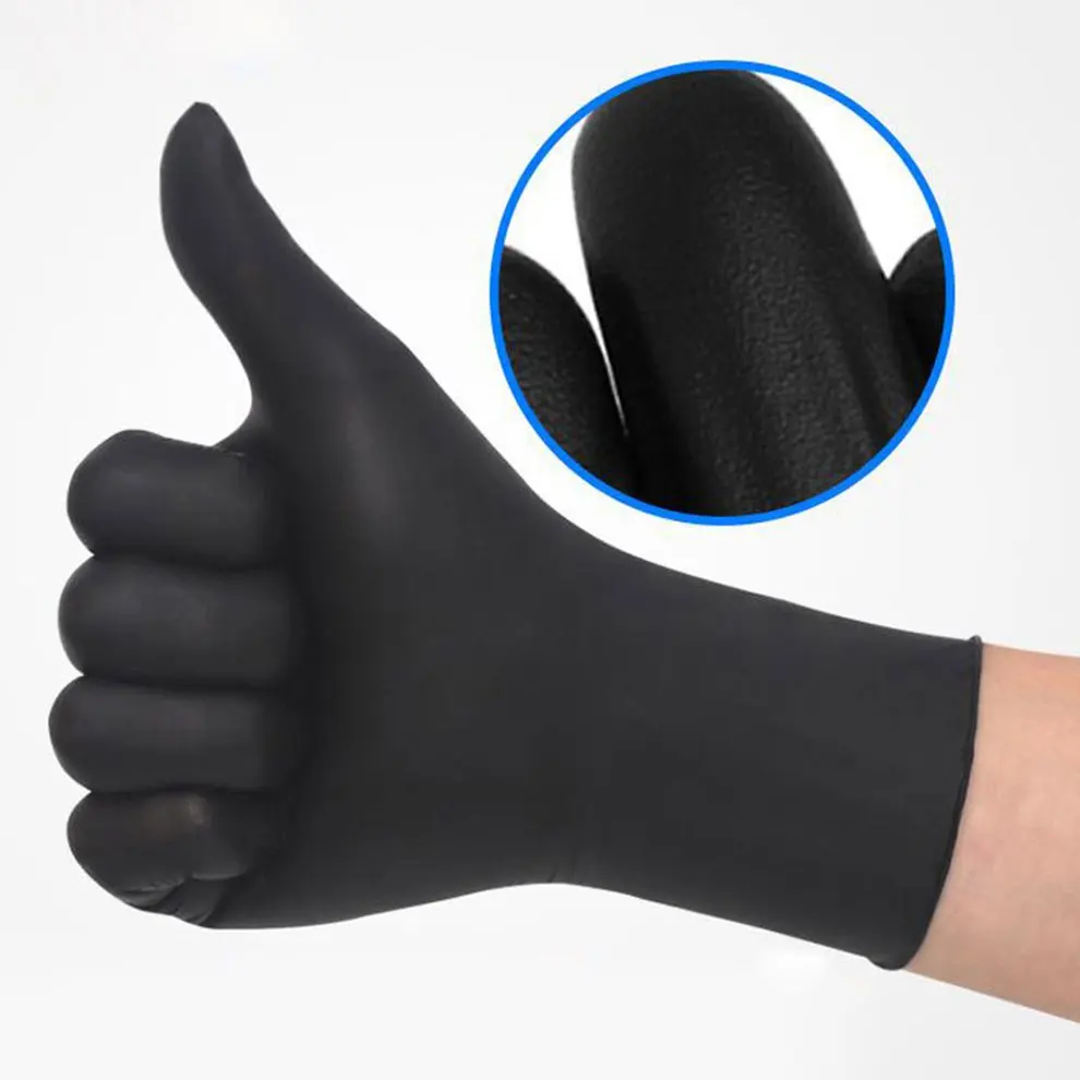 

100/50 Pcs Disposable Latex Gloves Universal Cleaning Work Finger Gloves Latex Protective Home Food For Safety Black