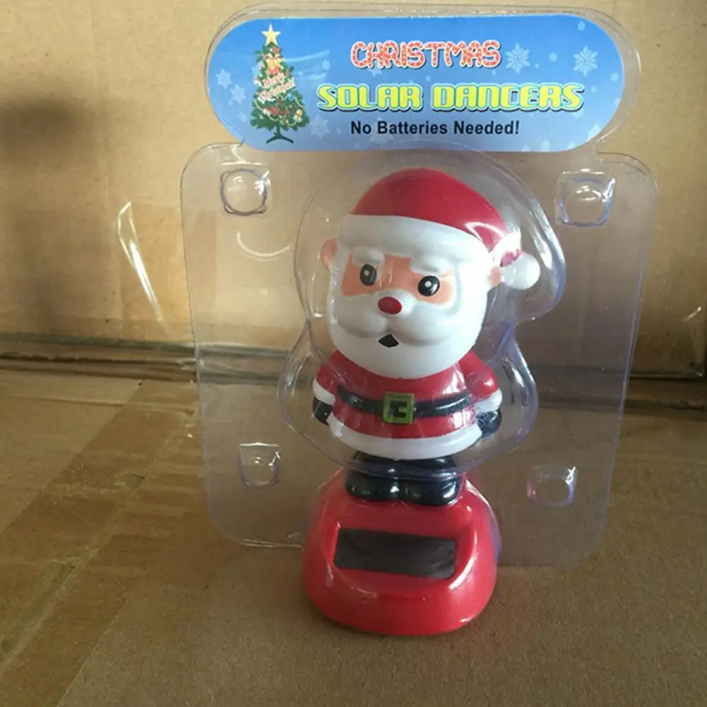 Chritmas на солнечной батарее автоматический качели Танцующая машинка интерьер встряхивание головные украшения авто аксессуары стиль - Название цвета: 10