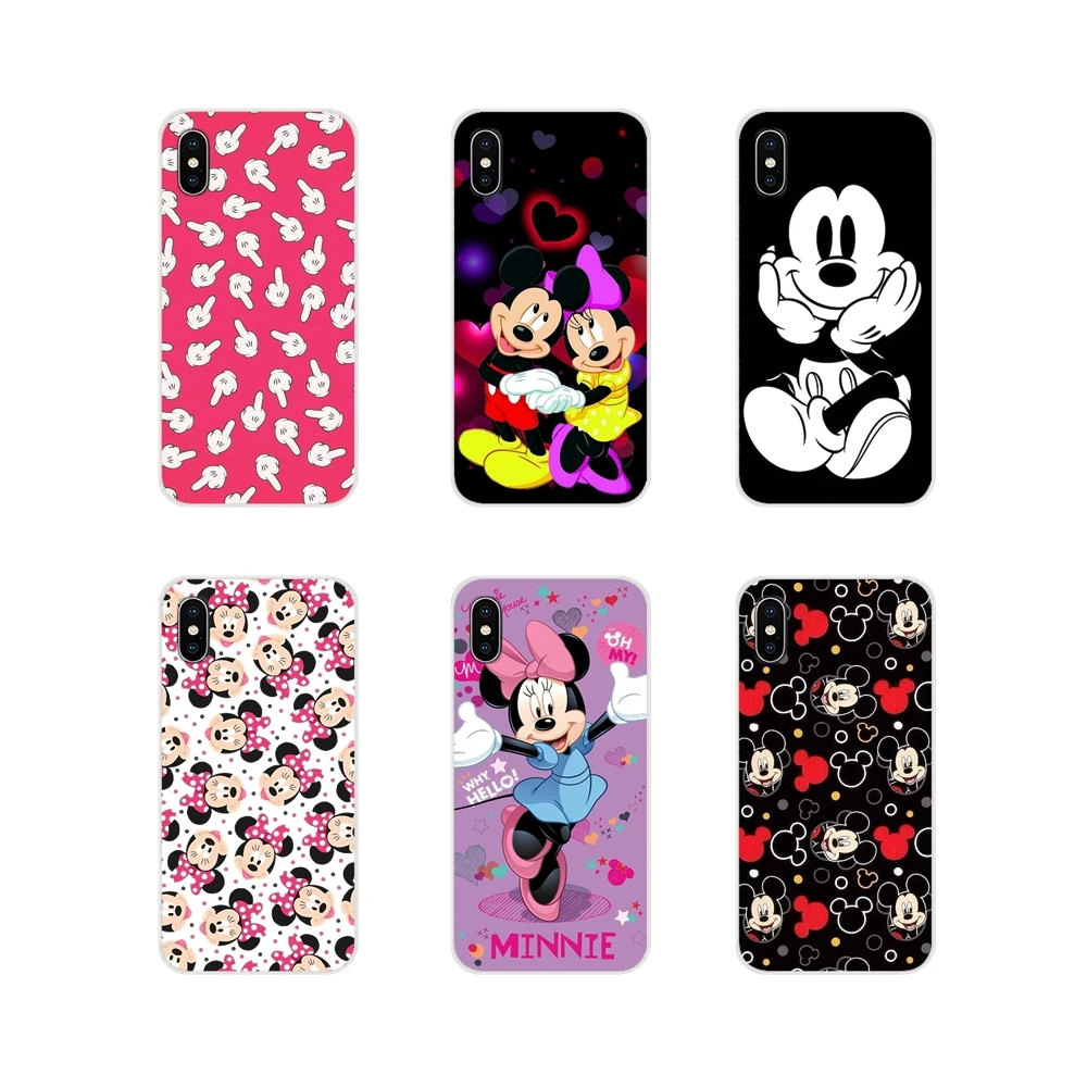 

Phone Cover Bag For Samsung Galaxy S3 S4 S5 Mini S6 S7 Edge S8 S9 S10 Lite Plus Note 4 5 8 9 Cute mickey and minnie Mouse Luxury