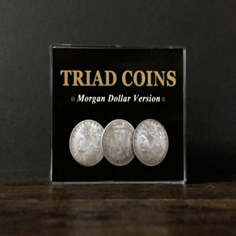Cena Triad monety (Morgan sztuczka) Joshua Jay moneta magiczne sztuczki bliska magiczne rekwizyty sztuczka monety znikający Super efekt wizualny
