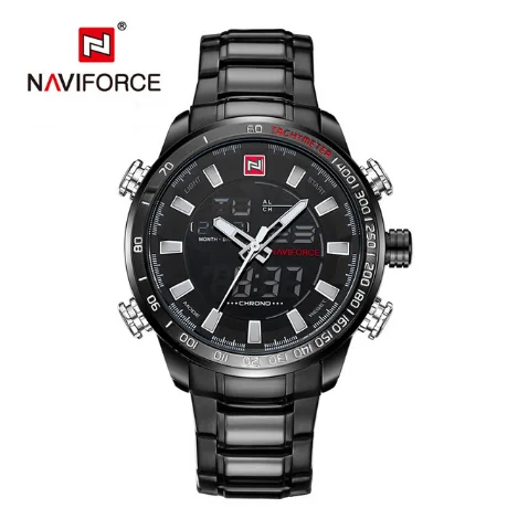 NAVIFORCE 9093 военные цифровые спортивные часы наручные из нержавеющей стали