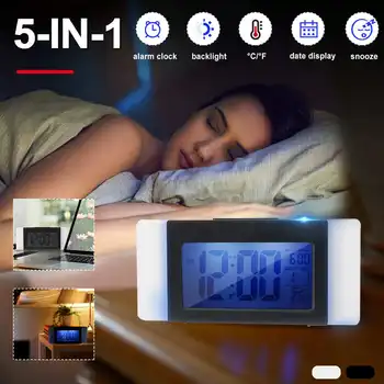 

Digital Alarm Clock Student Clock Large LCD Display Snooze Kids Clock Light Battery Sensor Nightlight Office Table Clock