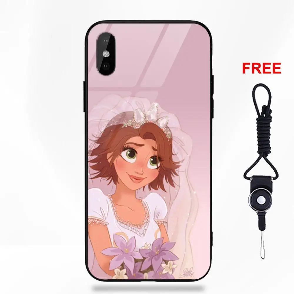 as picture Принцесса тянет смешные лица для Apple IPhone X XS Max XR 5 5C 5S SE 6 6S 7 8 Plus Мягкий ТПУ чехол закаленное стеклянные крышки Капа - Цвет: as picture