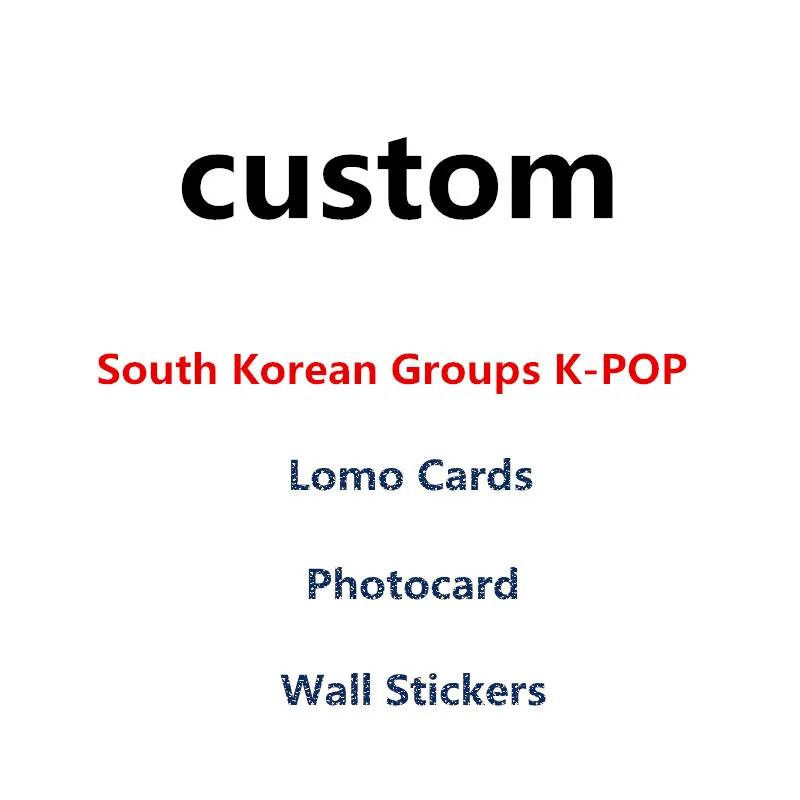 Пользовательские южнокорейские группы K POP постер Lomo карты Фотокарта HD | Наклейки на стену -4000643323447