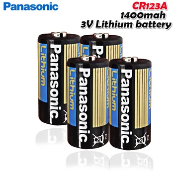 

4pcs NEW Original Panasonic Lithium battery 3v 1400mah CR123 CR 123A CR17345 16340 cr123a dry primary battery for camera meter