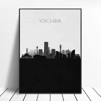 

Yokohama Skyline Canvas Painting Art Print Poster Picture Wall Modern Minimalist Bedroom Living Room Decoration