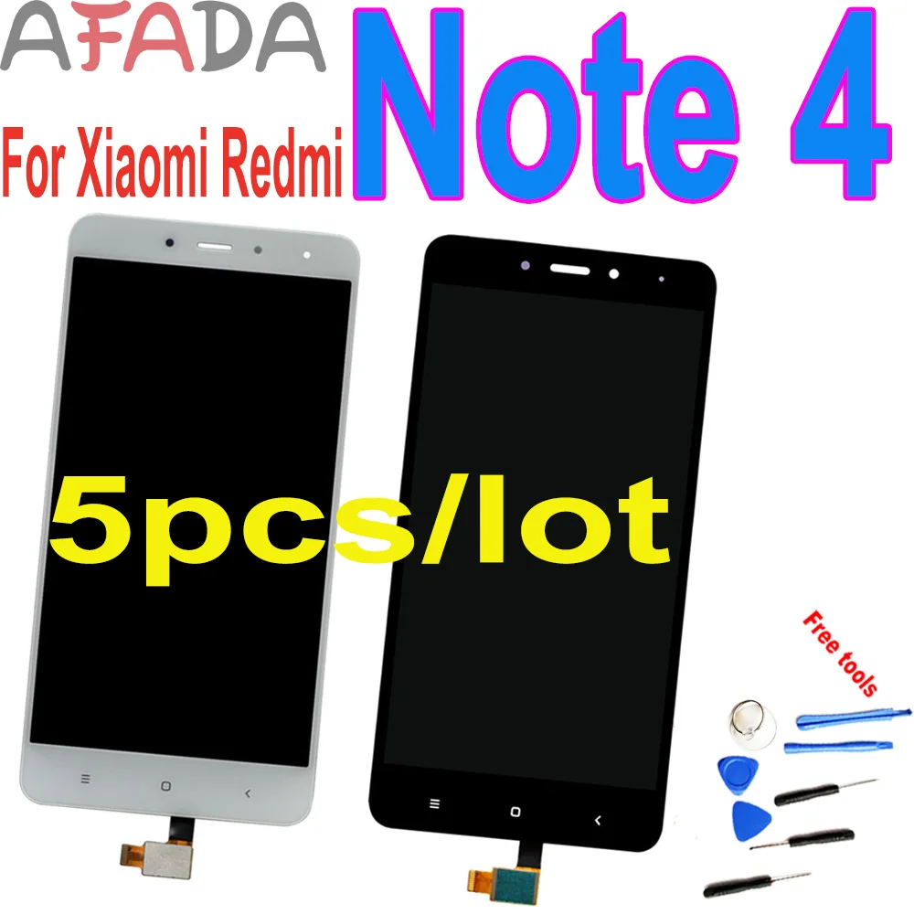

5pcs 5.5'' For Xiaomi Redmi Note 4 LCD Display Touch Screen Replacement for Redmi Note 4X 4 X Snapdragon 625 Octa Core Display