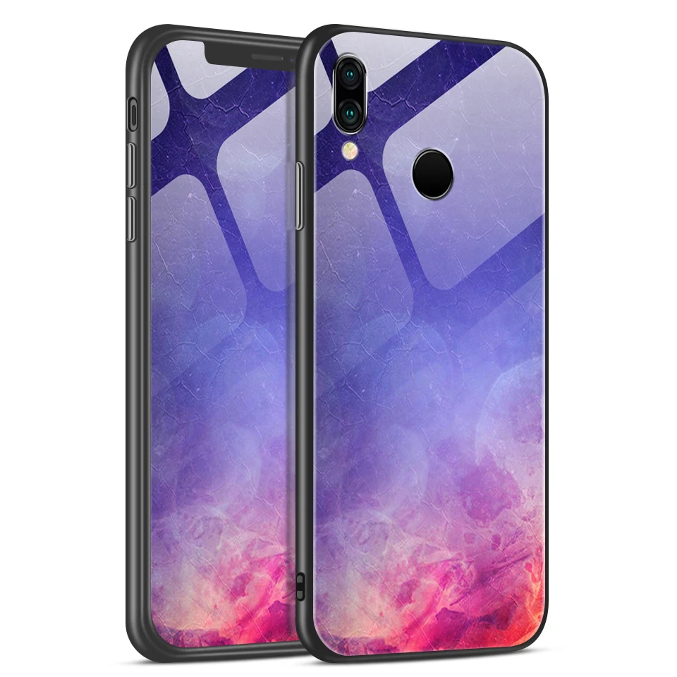 W215 Для huawei P20 Lite Pro Plus Роскошный чехол из закаленного стекла для huawei P20lite/Nove3e TPU модный противоударный жесткий защитный чехол - Цвет: W215