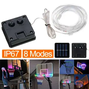 

2M LED Basket Hoop Solar Light Playing At Night Lit Basketball Rim Attachment Helps You Shoot Hoops At Night LED Strip Lamp