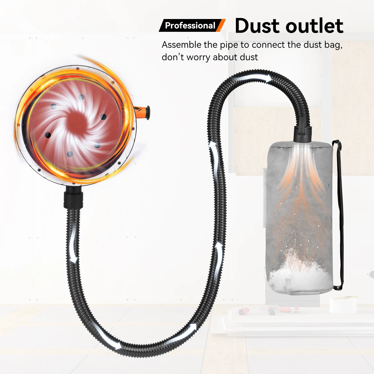 800W Wall Type Polishing Woodworking Machinery 230V Portable Charging Polisher with 215mm Grinding Wheel LED Light By PROSTORMER
