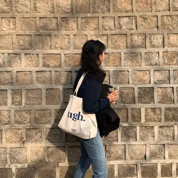 

2019 New Style INS One Shoulder Canvas Bag Laziness Wind Canvas Bag Japanese-style Students Canvas Bag Canvas Bag Package Women