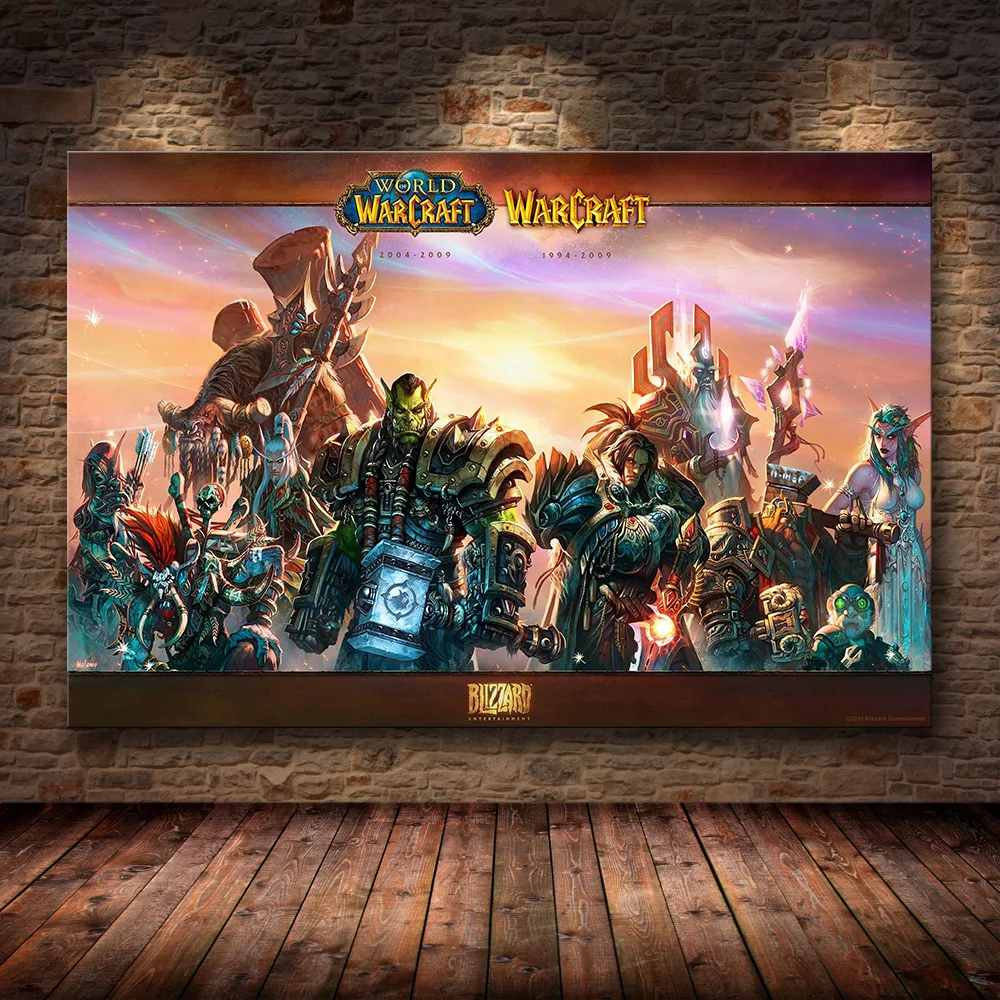 World Of Warcraft, карта, плакат, холст, живопись, настенные художественные наклейки, WOW игра, плакат, Карта мира, обои, декор для гостиной - Цвет: 07