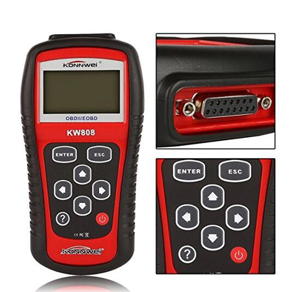KONNWEI KW808 OBD Автомобильный сканер OBD Ⅱ авто автомобильный диагностический сканер инструмент