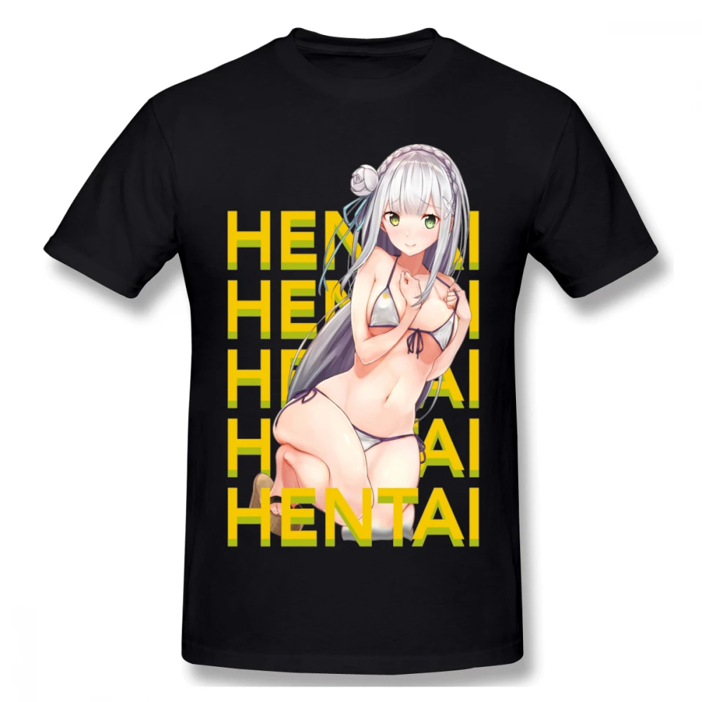 Горячая Распродажа Мужская футболка высокого качества для девочек Hentai Ahegao в
