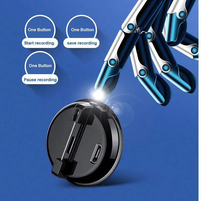 Gravador de Voz com Senha Controle de Som e Gravação de Ruídos com Senha Profissional para Estudantes e Crianças Mini Digital Mp3 - Image 4