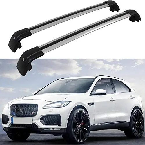 Поперечные рейки регулируемые серебристые 2 шт. для Jaguar- E-pace E Pace 2017-2020 | Автомобили