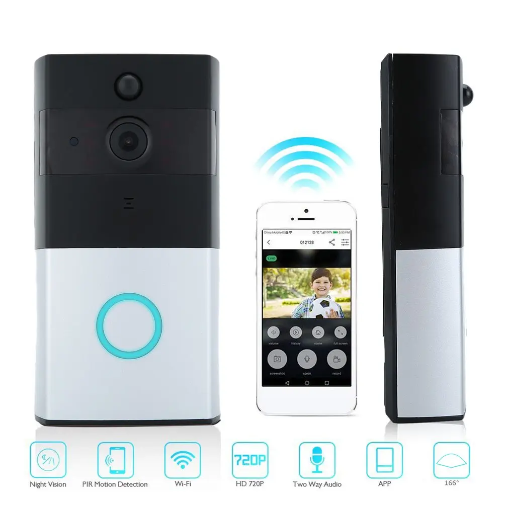 

WF06 Home Smart Wireless WIFI Doorbell Low Power Consumption Waterproof Visual Camera Doorbell Fit For Home Security