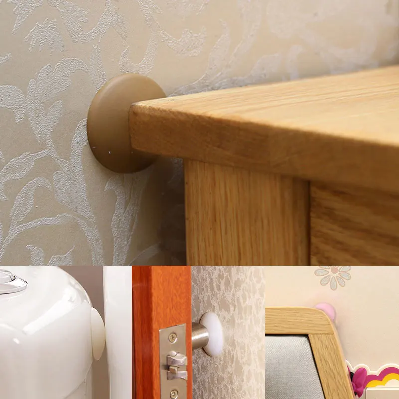 Shockproof Crash Pad Self Adhesive Door Stopper Doorknob Wall Protector Savor Round Silicone Door Handle Stopper 6 styles
