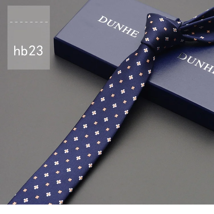 HB23 Высокое качество бренд 5 см галстуки для мужчин формальный бизнес галстук шелковый галстук Классический Галстук Пейсли мужской галстук с подарочной коробкой - Цвет: HB23