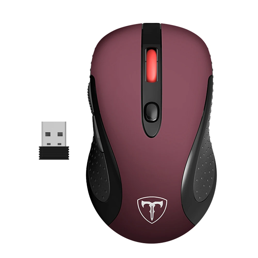 Red And Black VicTsing PC112 2,4G беспроводная мышь 2400 dpi компьютерная мышь с USB нано приемником 6 кнопок для ПК ноутбук настольный офис - Цвет: Red And Black