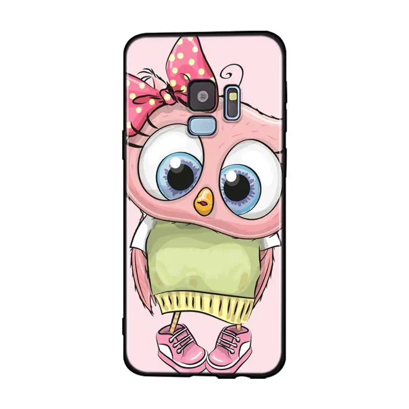 Silicone Cover fashion cartoon owl for Samsung Galaxy A9 A8 A7 A6 A6S A8S Plus A5 A3 Star 2018 2017 2016 Phone Case