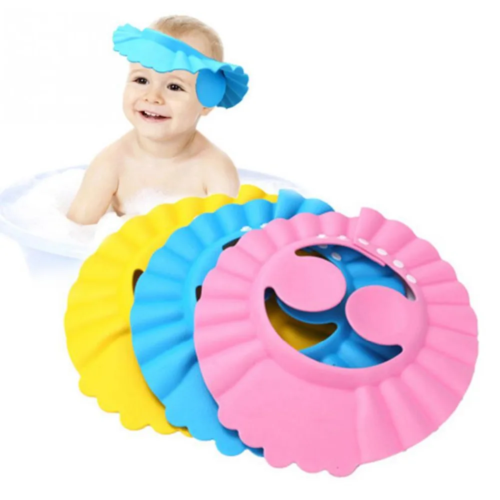 

2018 Adjustable Baby Shampoo Cap Safe Bathing hair cap Protection Bath Cap For Children Shower Cap Baby Toddler Kids Wash Hair