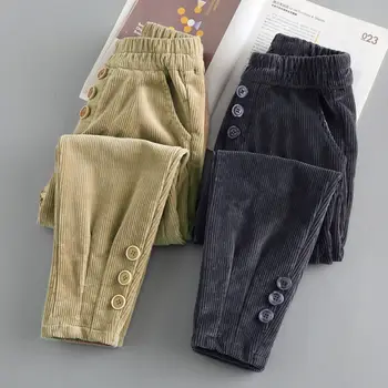 

New 2020 Autumn Winter Fashion Baby Girls Trousers Old Children's Corduroy Pants Kids Girls Warm Thick Velvet Casual Pants D37