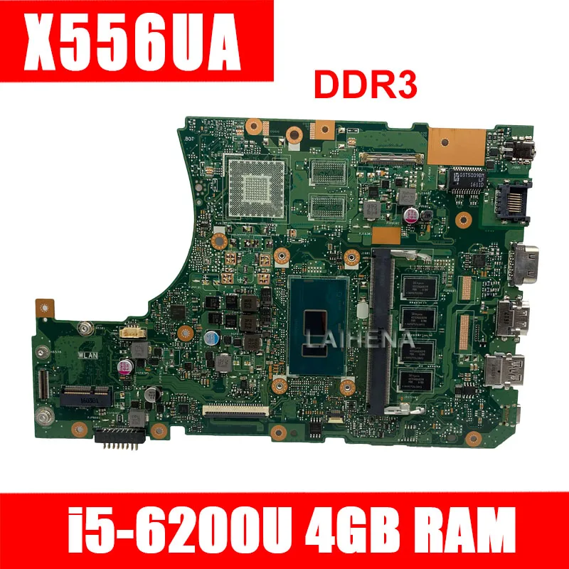 

X556UA REV2.0 Laptop motherboard for ASUS VivoBook X556UA X556UAM X556UAK X556UV original mainboard 4G-RAM I5-6200U DDR3
