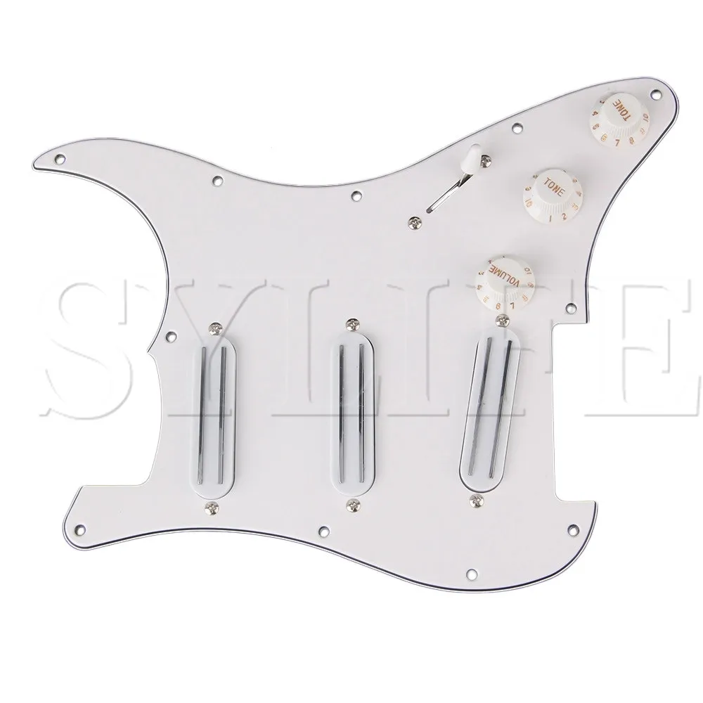 B500K/A500K Tone Dual Rail Pickguard 11 Отверстие для электрогитары белый|Детали и аксессуары