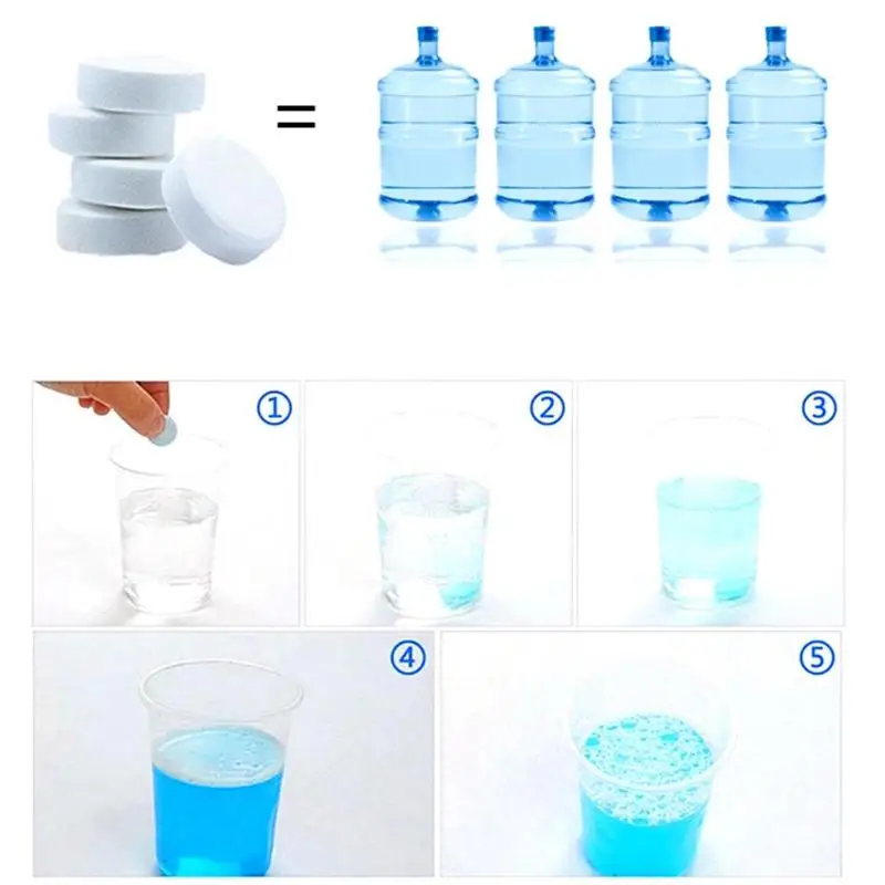 Многофункциональный Effervescent планшет+ спрей бутылка набор Защитная роль дома автомобиля Лобовое Стекло Очиститель концентрат инструмент планшета
