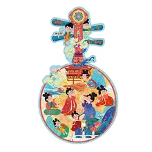Puzzle coloré en forme de lune, 100 pièces, Puzzle en forme d'extraterrestre, Festival de la Tradition chinoise, tendance nationale des illumination, cadeau pour enfants, nouvelle collection