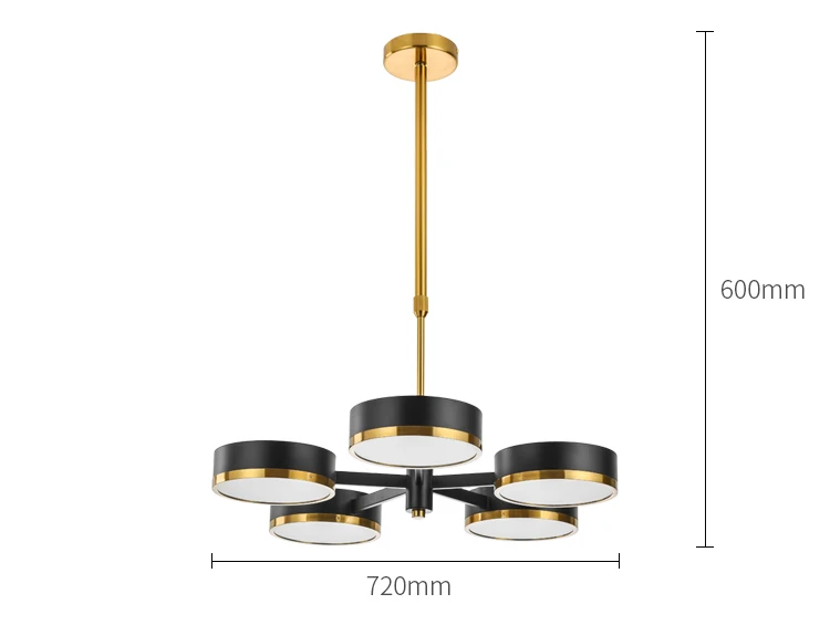 Светодиодный Люстра с лампами металлическая трубка Современная черная Золотая Труба Подвесная лампа светодиодный для гостиная столовая люстра освещение
