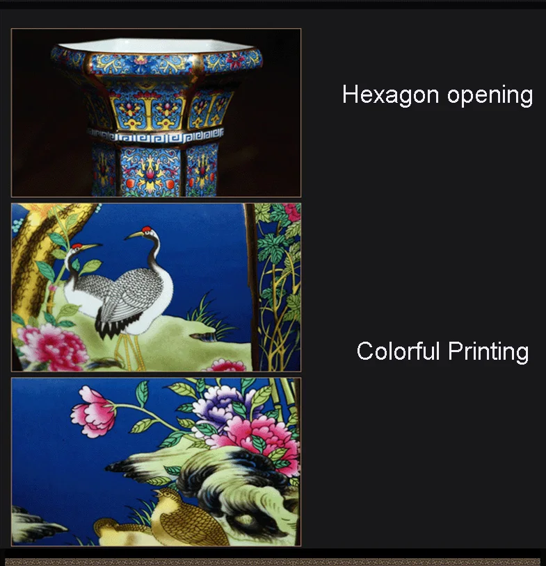 FOCUSDECOR цветок и птица в античном стиле синий qianlong керамическая ваза для украшение домашнего стола большая китайская ваза синего цвета с
